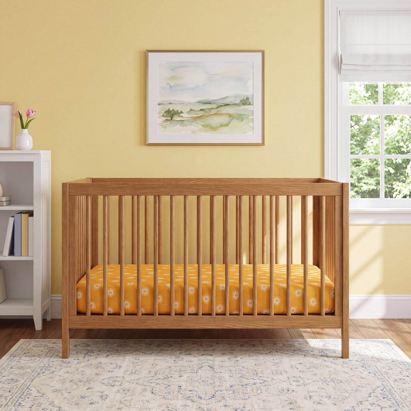 Golden Hour Muslin Crib Sheet