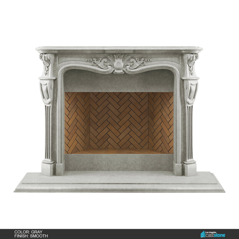 Ani Fireplace Surround, Smooth Gray