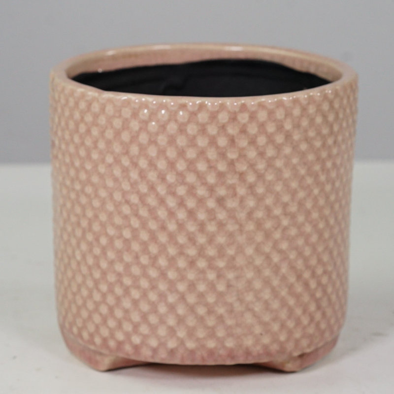 Cache-pot en céramique Lyka, Rose clair