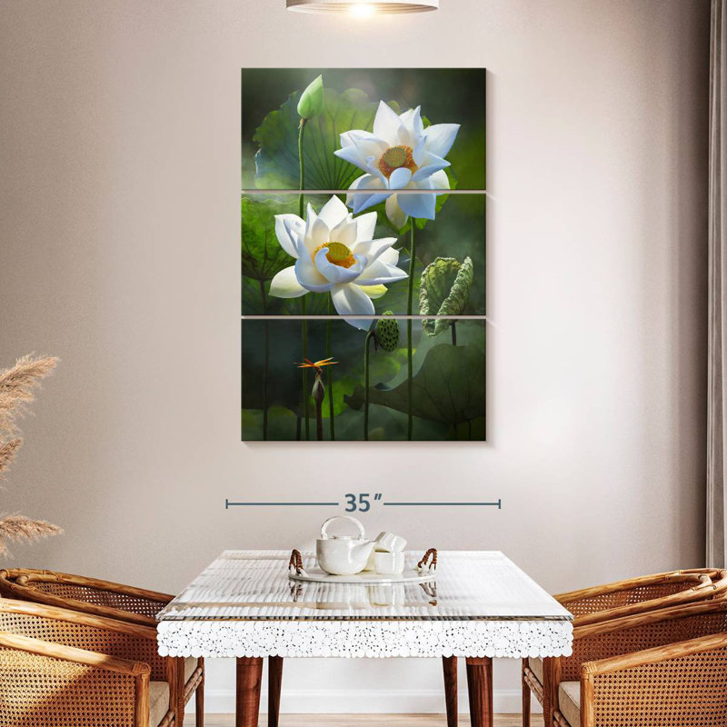Lotus blanc pur Harnek, H 65 po x l 42 po