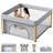 51"x51"x27" Foldable Baby Playpen with Mat, Play Yard For Boys Girls Babies And Toddlers, Portable Playpen Indoor Outdoor, Kids Safety Area Travel Play Yard With Storage Bag-124140782