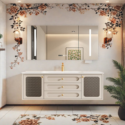 Armoire de salle de bain française rétro et simple