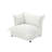 Plush Beige Upholstered Chenille Accent Chair with Oversized Cloud Cushions-1102286625