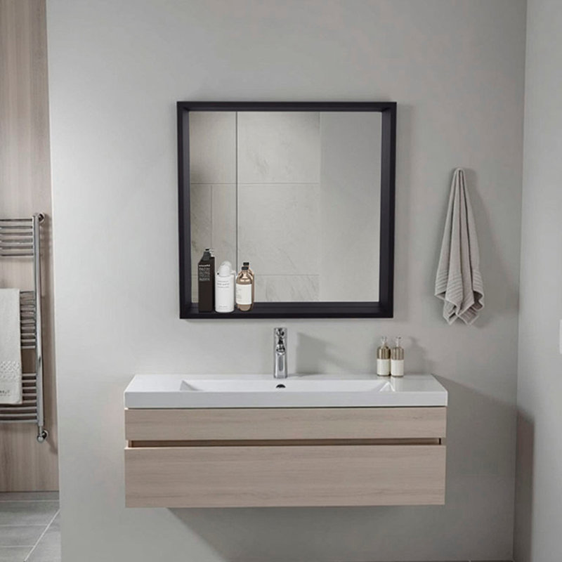 Lavabo pour armoire de salle de bain Quilcene, noir, salle de bain, Noir
