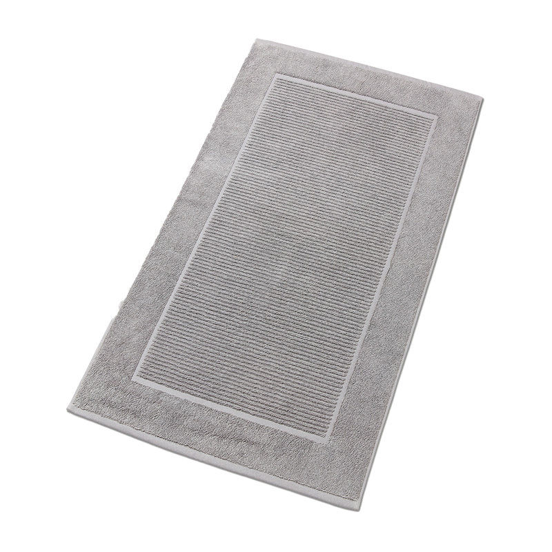 Supreme 100% Cotton Rectangle Bath Mat, Silver
