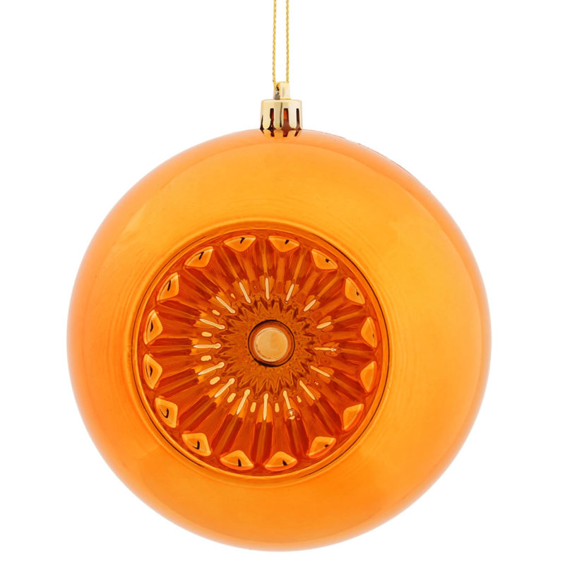 Ornement boule brillante étoile brillante, Orange foncé