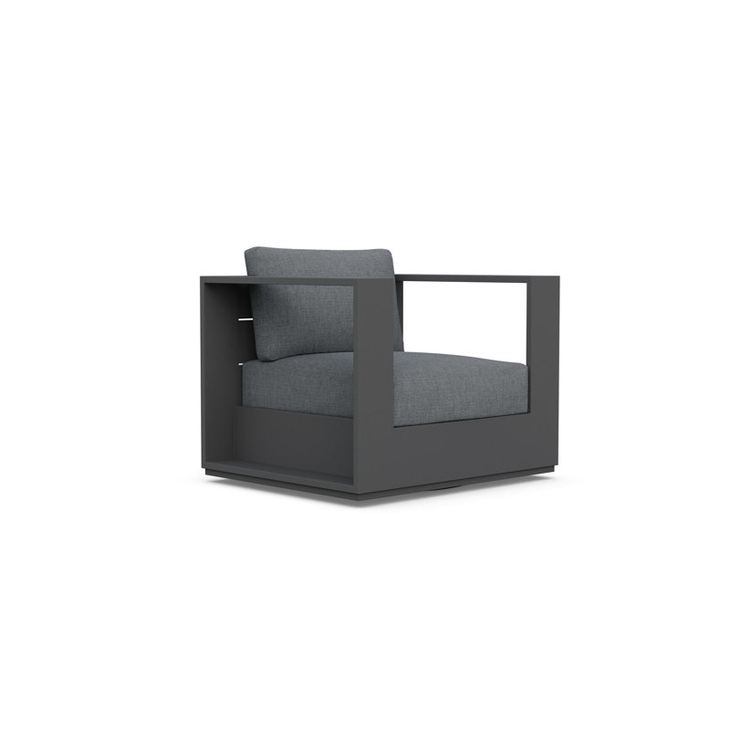Sydney Swivel Club Chair Cushion, Charcoal, Slate
