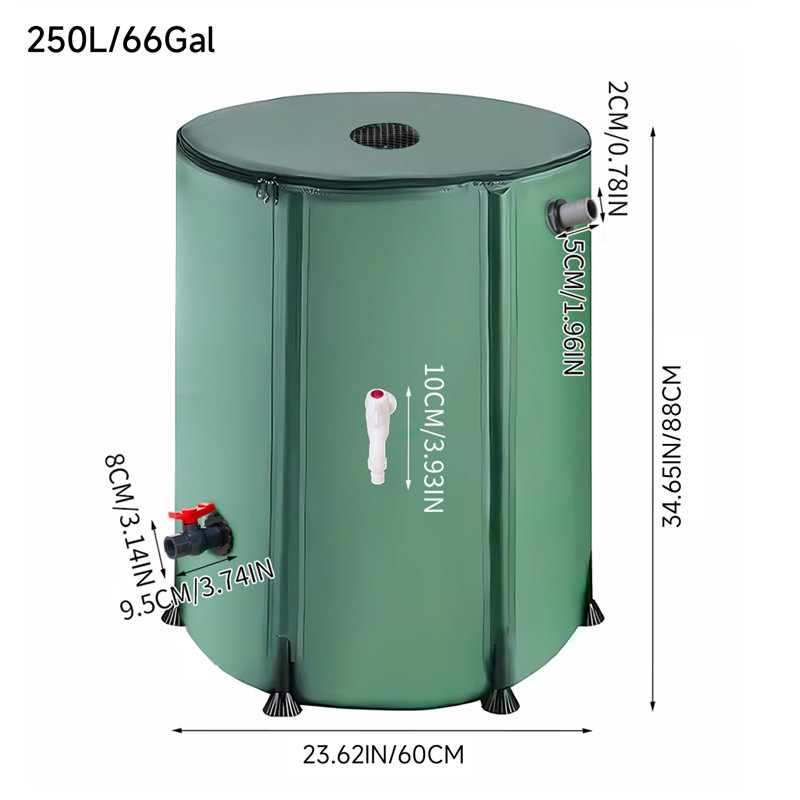 Living And Home 60cm W Polyvinyl Chloride (PVC) Deck Box in Green