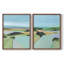 «Bright Coloured Countryside III», reproduction encadrée de qualité supérieure - prête à être accrochée - aucun clou requis - aucun clou requis-522267057-522267059