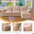 Kujtesa 102" Chenille L-shaped Sofa with One Movable Ottoman.-36691278