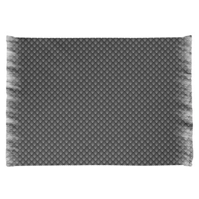 Tapis décoratif gris à motif géométrique dégradé classique