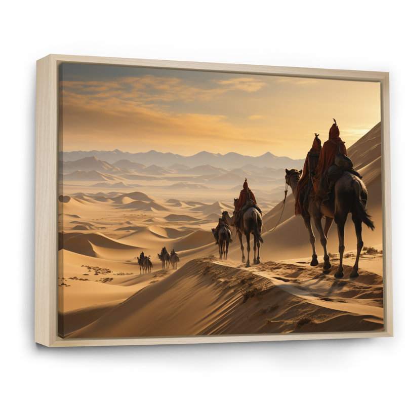 Asian Art Silk Road V, reproduction d'art sur toile, H 30 po x l 40 po x P 1,5 po, Cadre naturel flottant
