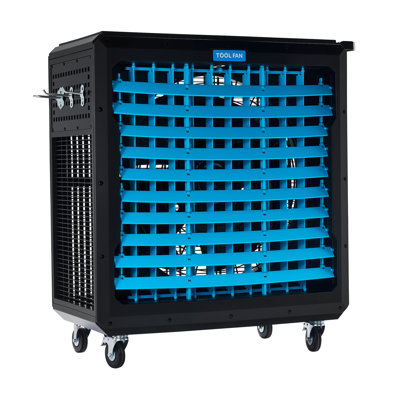 Chariot industriel pour ventilateur, ventilateur industriel portatif de 30 pouces avec roues, ventilateur avec chariot à outils et rangement utilitaire, chariot à outils pour atelier roulant avec prise de charge