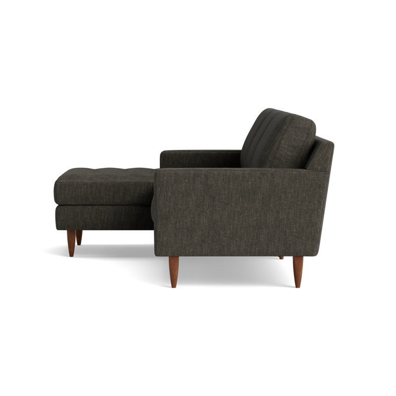 MCM Chaise Sectional, Performance Weave - Onyx, Left Hand Facing