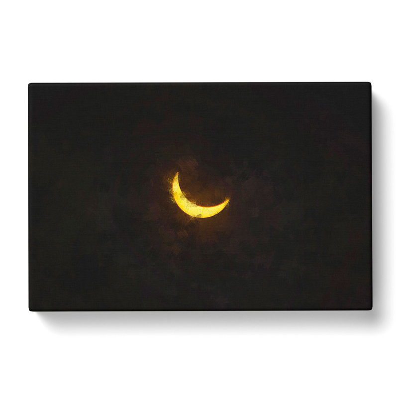 Solar Eclipse Painting - Wrapped Canvas, 60cm H x 91cm W x 3cm D