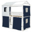 Lit simple superposé en bois avec tente-293362428-293362430