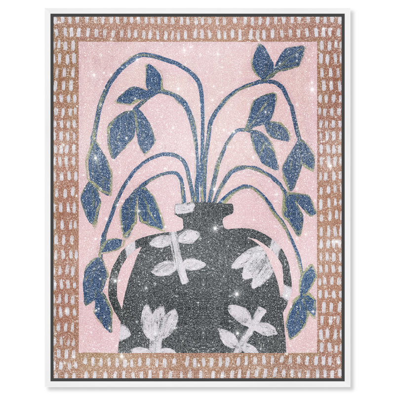 Harvest Blush Canvas Floral & Botanical Print by Oliver Gal, Black Frame, 16 x 20, 21"H x 17"W, White Floater Frame