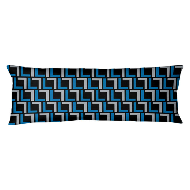 Polyester Medium Pillow, Polyester, Honolulu Blue/White/Black