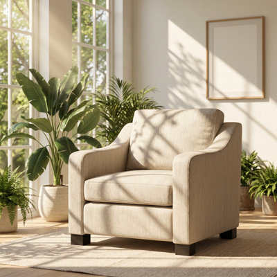 Christopher Knight Home 33.75" W x 33.5" D x 32" H Fabric Upholstered Sloped Arm Club Chair
