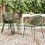 Chaises de salle à manger de patio empilables avec design respirant de style moderne et simple (ensemble de 2), pieds en métal + dossier en plastique-1784979317
