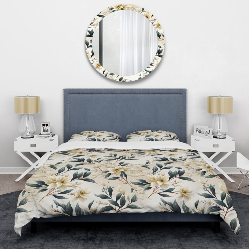 Ensemble de housse de couette Whispering Vines I, Housse de couette pour très grand lit et 2 très