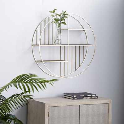 Mccraw 3 Piece Circle Metal Floating Shelf