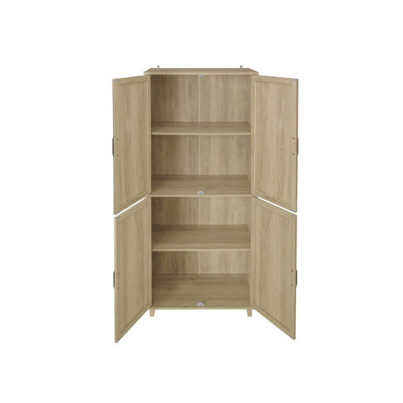 Armoire 70 portes 4 portes, Naturel