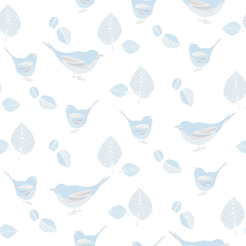 Farris 10m x 53cm Matte Wallpaper Roll, Blue/White