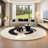 Light luxury blue curved sofa