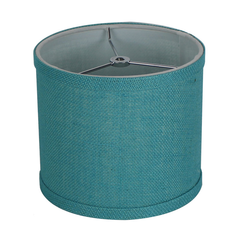 Ganya Burlap Drum Lamp Shade, Spa, 7" H x 8" W x 8" D