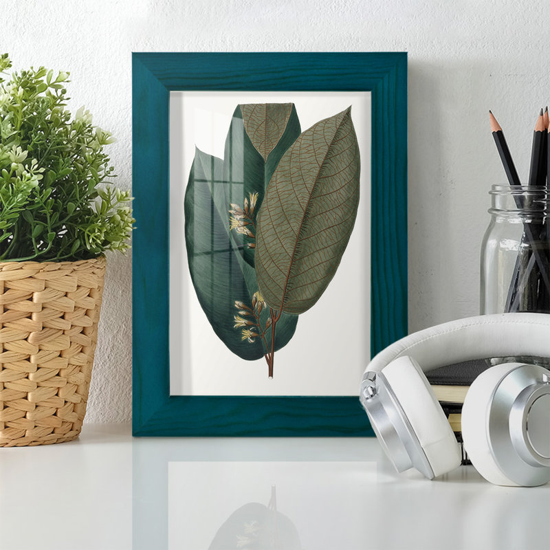 Fall Foliage I, reproduction d'art encadrée, H 8 po x l 6 po x P 1 po, Bleu