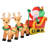 8Ft Inflatable Train With Sleigh And Reindeer