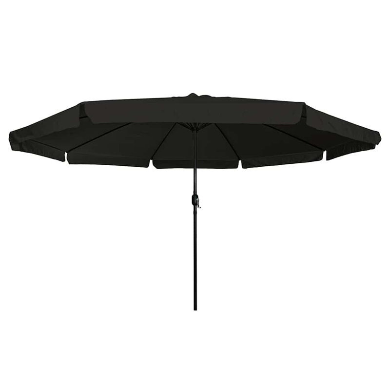 Garden Parasol Polyester and Steel Outdoor Shade Patio Umbrella Leisure, Black