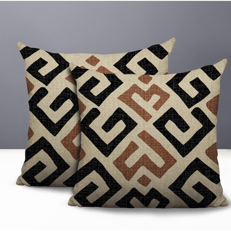 Coussin intérieur / extérieur Tara, 16 x 16, Noir