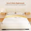 Floating Nightstands Set of 2 Wall-Mounted Bedside Tables Oak Rattan 1-Drawer 40x30x15cm No Legs Low Profile