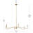 Pilar Extra-Large Brushed Gold 6-Light Chandelier-127380272