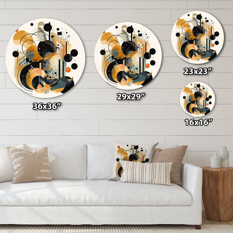 Abstract Wall Decor on Metal, 16" H x 16" W x 1" D