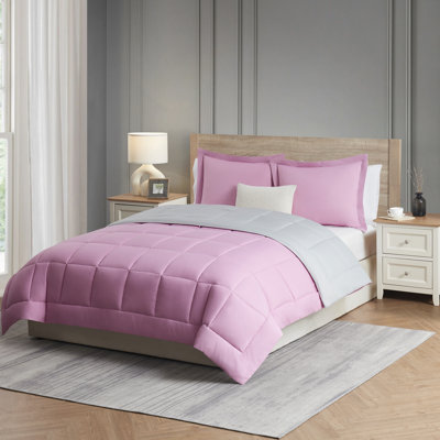 Nestl All Season Solid Lightweight Down Alternative Reversible Comforter