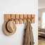 Solid Wood 6 - Hook Wall Mounted Coat Rack-692161986