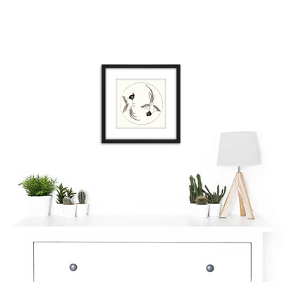 Tomoki Rawpixel Birds Butterfly Japanese Woodblock Illustration - Single Picture Frame Print