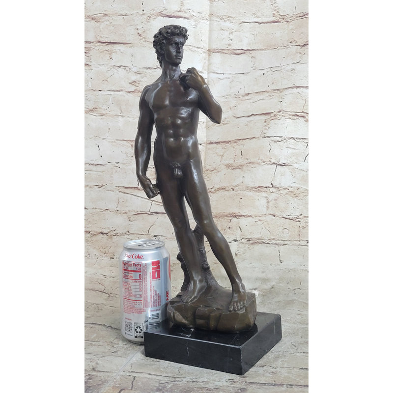 Reproduction de statue de Michel-Ange en bronze coulé à chaud Michelangelo