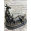 Kangourou Wallaby, Australie, mère Joey, statue de marbre en bronze, art australien