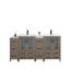  Ensemble de meuble-lavabo double 72 po avec miroir Modern-106870372