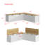 Banc de rangement modulaire en L avec tablette cachée-1429114112