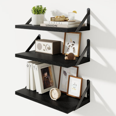 3 Piece Wood Floating Shelf