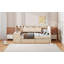 Lit de jour simple rembourré avec grand espace de rangement - aucun sommier requis, beige