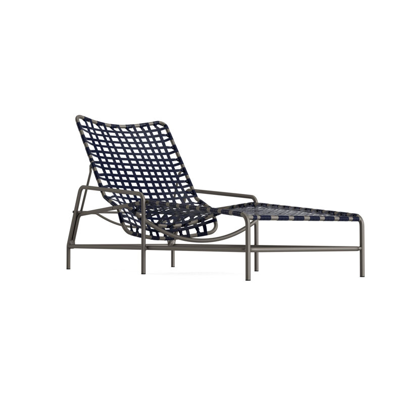 Kantan Outdoor Chaise Lounge, Marine/Mica