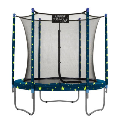 Machrus Upper Bounce 9 FT Round Outdoor Trampoline Set with Safety Enclosure System