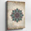 Toile d'un motif floral rétro richement texturé avec un mandala central, art mural avec des détails complexes-523751317