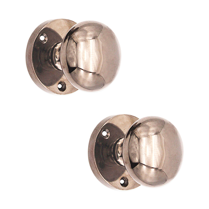 Victorian Mortice Door Knob Black Nickel
